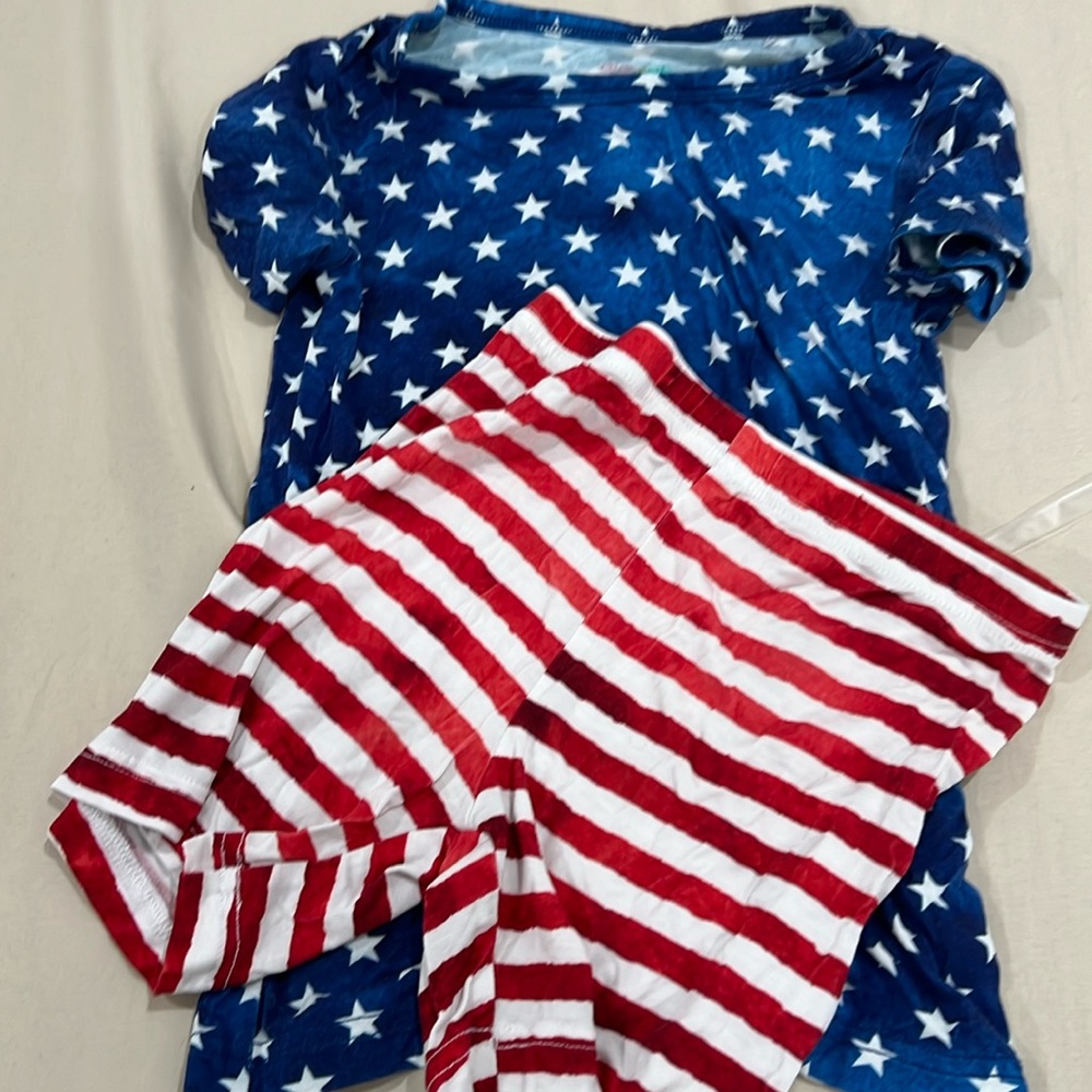 Gigi & Max Stars and Stripes short set